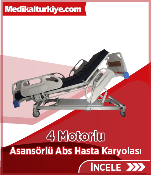4 Motorlu Asansörlü ABS Hasta Karyolası