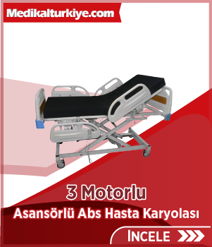 3 Motorlu Asansörlü ABS Hasta Karyolası